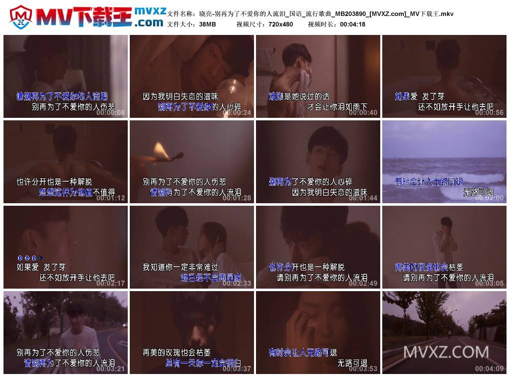 晓亮-别再为了不爱你的人流泪_国语_流行歌曲_MB203890